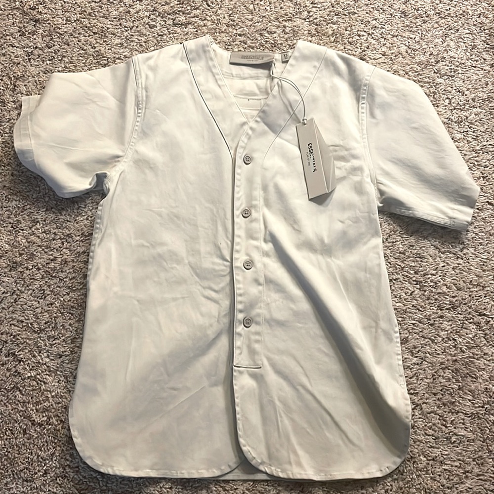 essentials fear of god boy scout shirt xs nwt